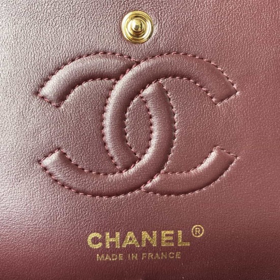 CHANEL SMALL CLASSIC FLAP HANDBAG Lambskin & Gold-Tone Metal Black A01113