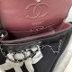 CHANEL SMALL CLASSIC FLAP HANDBAG Grained Calfskin & Silver-Tone Metal Black A01113