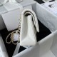 CHANEL SMALL CLASSIC FLAP HANDBAG Grained Calfskin & Gold-Tone Metal White A01113