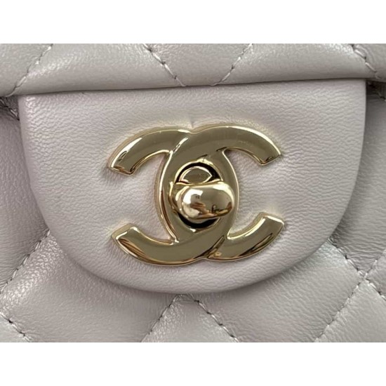 CHANEL MINI FLAP BAG WITH TOP HANDLE  AS2431 Grey