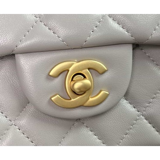 CHANEL MINI FLAP BAG WITH TOP HANDLE  AS2431 Grey