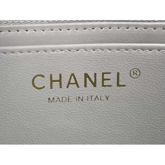 CHANEL MINI FLAP BAG WITH TOP HANDLE  AS2431 Grey