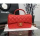 CHANEL MINI FLAP BAG WITH TOP HANDLE  AS2431 Red