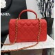 CHANEL MINI FLAP BAG WITH TOP HANDLE  AS2431 Red