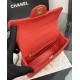 CHANEL MINI FLAP BAG WITH TOP HANDLE  AS2431 Red