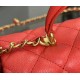 CHANEL MINI FLAP BAG WITH TOP HANDLE  AS2431 Red