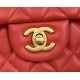 CHANEL MINI FLAP BAG WITH TOP HANDLE  AS2431 Red