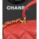 CHANEL MINI FLAP BAG WITH TOP HANDLE  AS2431 Red