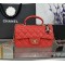 CHANEL MINI FLAP BAG WITH TOP HANDLE  AS2431 Red