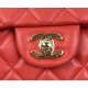 CHANEL MINI FLAP BAG WITH TOP HANDLE  AS2431 Red