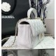 CHANEL MINI FLAP BAG WITH TOP HANDLE  AS2431 White