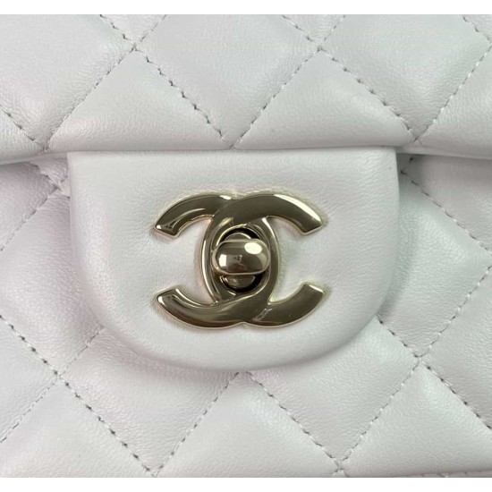 CHANEL MINI FLAP BAG WITH TOP HANDLE  AS2431 White