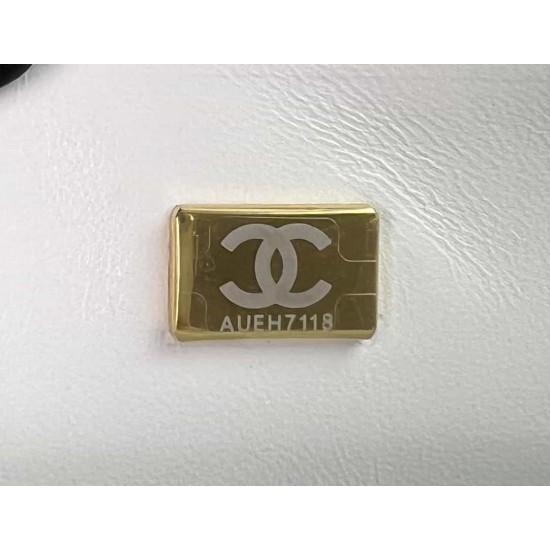 CHANEL MINI FLAP BAG WITH TOP HANDLE  AS2431 White