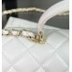 CHANEL MINI FLAP BAG WITH TOP HANDLE  AS2431 White