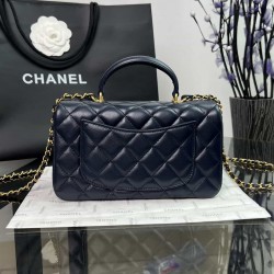 CHANEL MINI FLAP BAG WITH TOP HANDLE  AS2431 Blue