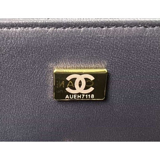 CHANEL MINI FLAP BAG WITH TOP HANDLE  AS2431 Blue