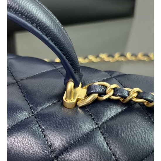 CHANEL MINI FLAP BAG WITH TOP HANDLE  AS2431 Blue