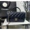 CHANEL MINI FLAP BAG WITH TOP HANDLE  AS2431 Blue