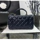 CHANEL MINI FLAP BAG WITH TOP HANDLE  AS2431 Blue