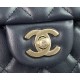 CHANEL MINI FLAP BAG WITH TOP HANDLE  AS2431 Blue