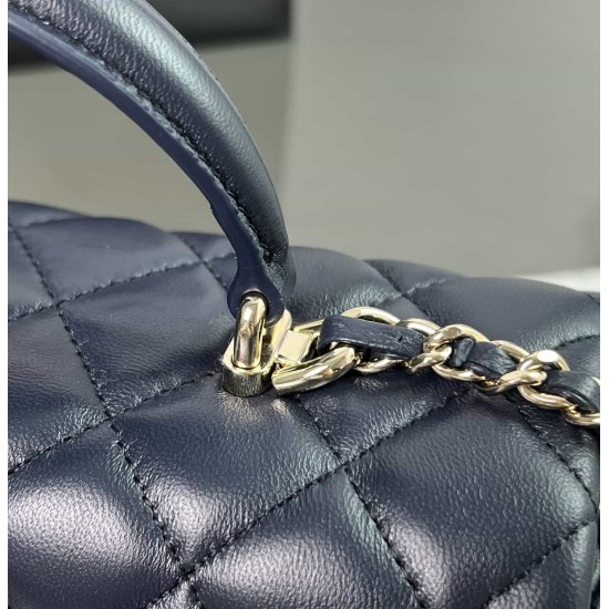 CHANEL MINI FLAP BAG WITH TOP HANDLE  AS2431 Blue