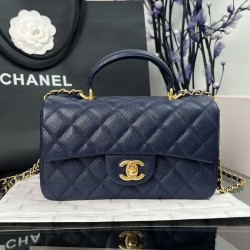 CHANEL MINI FLAP BAG WITH TOP HANDLE  AS2431 Blue