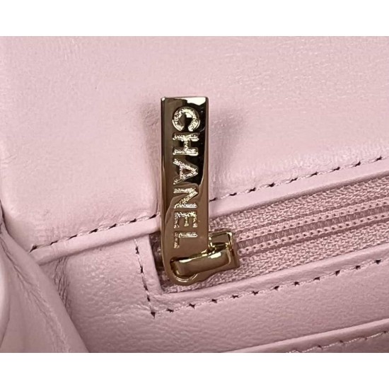 CHANEL MINI FLAP BAG WITH TOP HANDLE  AS2431 Pink