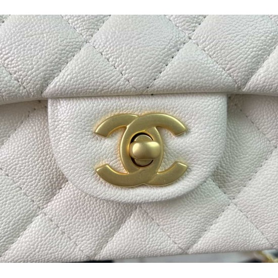 CHANEL MINI FLAP BAG WITH TOP HANDLE  AS2431 White