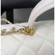 CHANEL MINI FLAP BAG WITH TOP HANDLE  AS2431 White