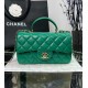 CHANEL MINI FLAP BAG WITH TOP HANDLE  AS2431 Green