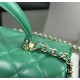 CHANEL MINI FLAP BAG WITH TOP HANDLE  AS2431 Green