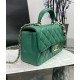 CHANEL MINI FLAP BAG WITH TOP HANDLE  AS2431 Green