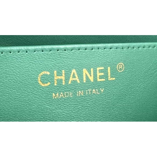 CHANEL MINI FLAP BAG WITH TOP HANDLE  AS2431 Green