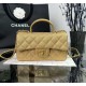 CHANEL MINI FLAP BAG WITH TOP HANDLE  AS2431 GOLD