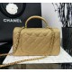 CHANEL MINI FLAP BAG WITH TOP HANDLE  AS2431 GOLD