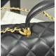 CHANEL MINI FLAP BAG WITH TOP HANDLE  AS2431 BLACK