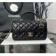 CHANEL MINI FLAP BAG WITH TOP HANDLE  AS2431 BLACK