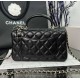 CHANEL MINI FLAP BAG WITH TOP HANDLE  AS2431 BLACK