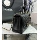 CHANEL MINI FLAP BAG WITH TOP HANDLE  AS2431 BLACK