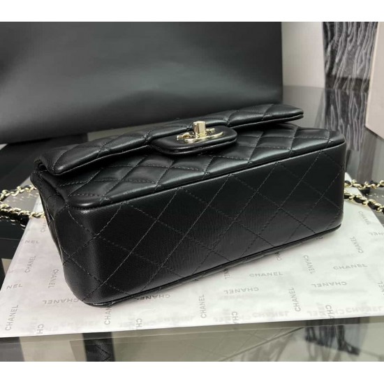 CHANEL MINI FLAP BAG WITH TOP HANDLE  AS2431 BLACK