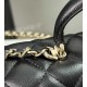 CHANEL MINI FLAP BAG WITH TOP HANDLE  AS2431 BLACK