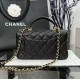 CHANEL MINI FLAP BAG WITH TOP HANDLE  AS2431 BLACK