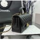 CHANEL MINI FLAP BAG WITH TOP HANDLE  AS2431 BLACK