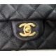 CHANEL MINI FLAP BAG WITH TOP HANDLE  AS2431 BLACK