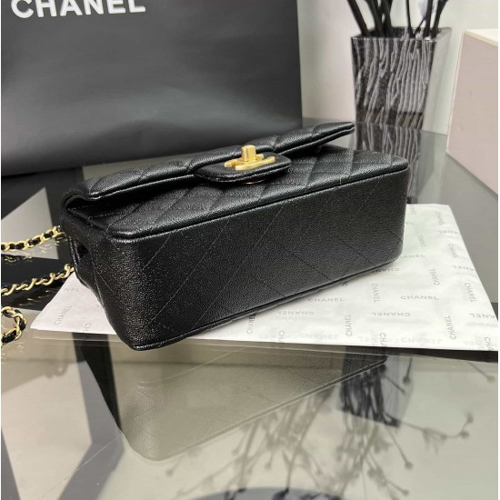 CHANEL MINI FLAP BAG WITH TOP HANDLE  AS2431 BLACK