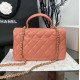 CHANEL MINI FLAP BAG WITH TOP HANDLE  AS2431 Pink