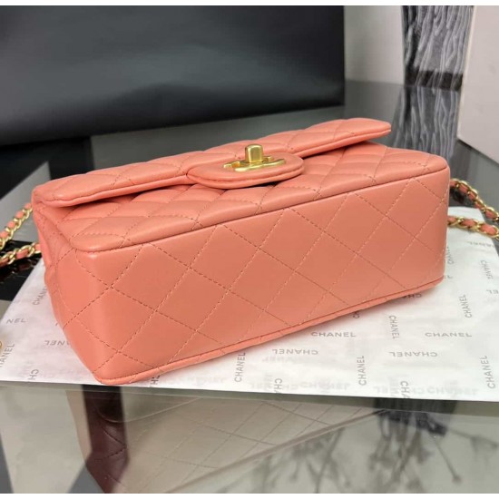 CHANEL MINI FLAP BAG WITH TOP HANDLE  AS2431 Pink