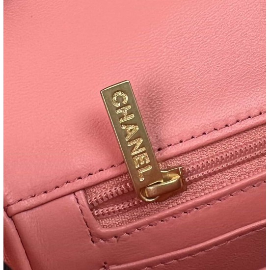 CHANEL MINI FLAP BAG WITH TOP HANDLE  AS2431 Pink