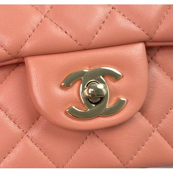 CHANEL MINI FLAP BAG WITH TOP HANDLE  AS2431 Pink