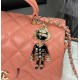 CHANEL MINI FLAP BAG WITH TOP HANDLE  AS2431 Pink